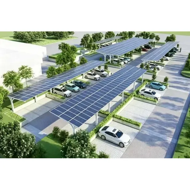 Päikeseenergia autovarjualuse kinnitussüsteem