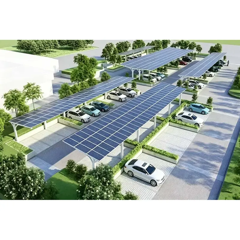 Square Tube päikeseenergia autovarjualune süsteem